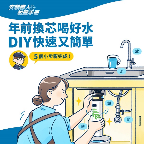 ５步驟輕鬆換芯